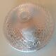 Plafonnier rond en verre structuré/vintage années 60-70