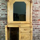 Vintage bamboo dressing table 1970