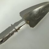 Cake or pie server 19th century silver metal engraved punch