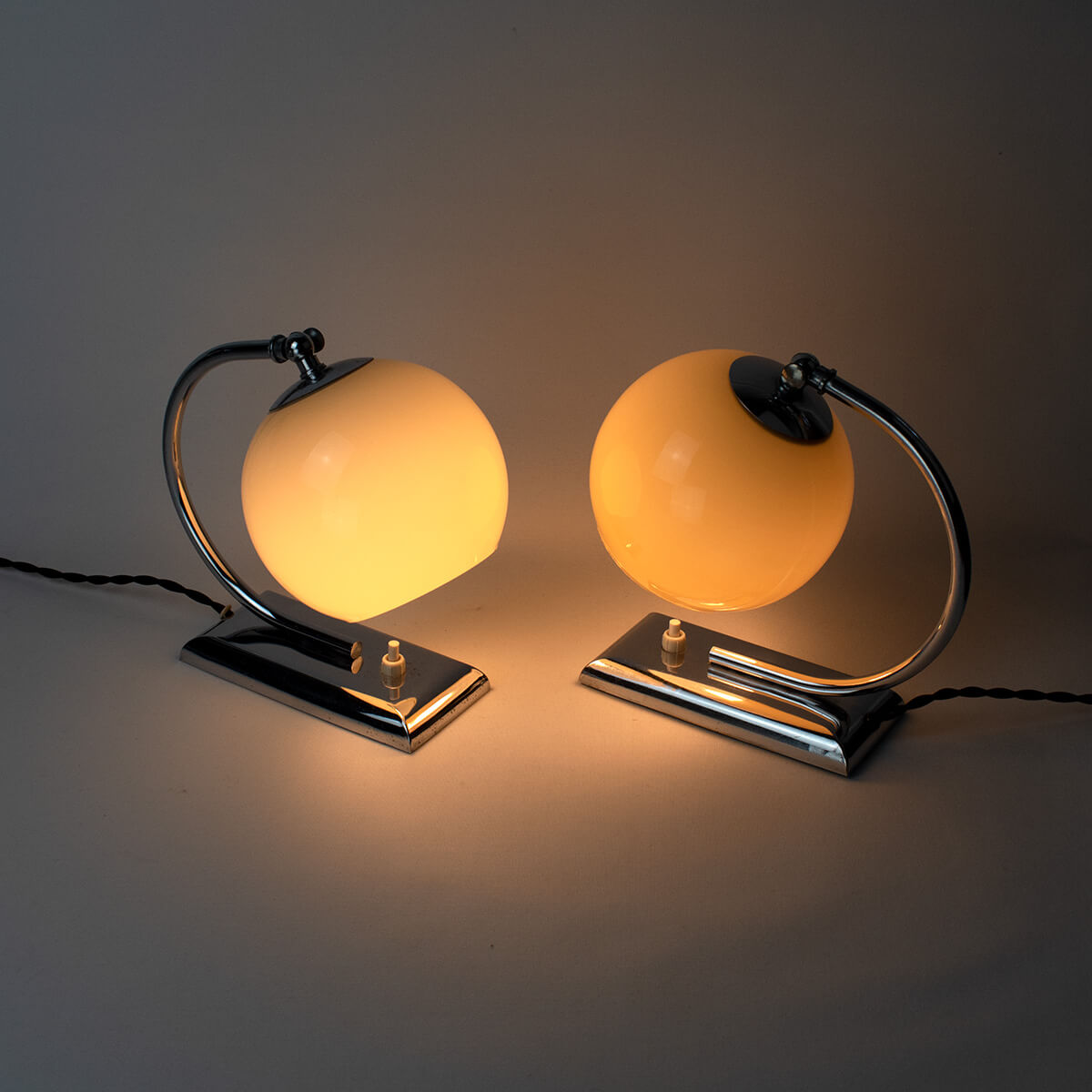 Pair of Bauhaus / Art Deco Desk Lamps from 1930s