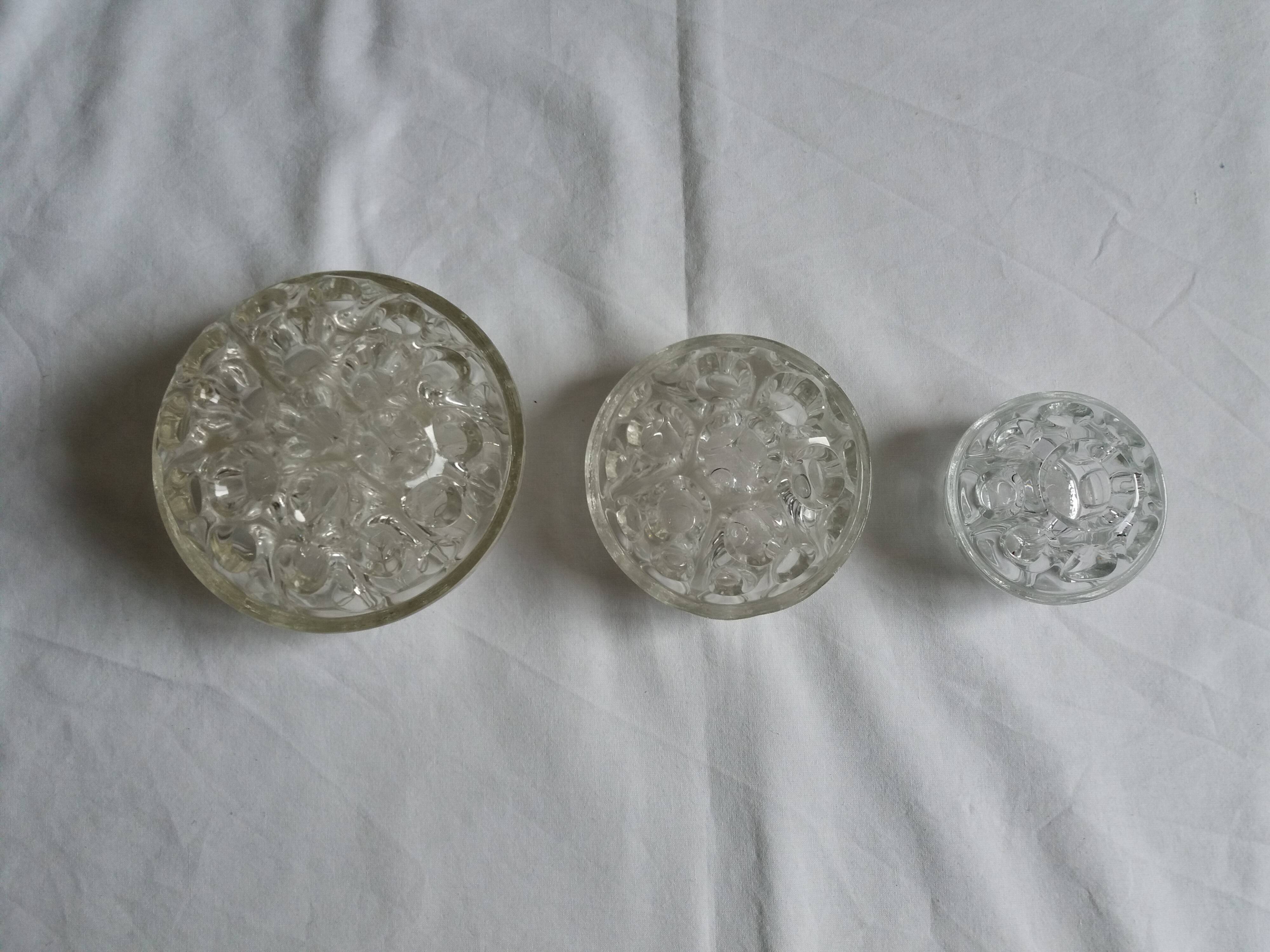 Lot 3 vases pique flowers VMC Reims