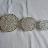 Lot 3 vases pique flowers VMC Reims