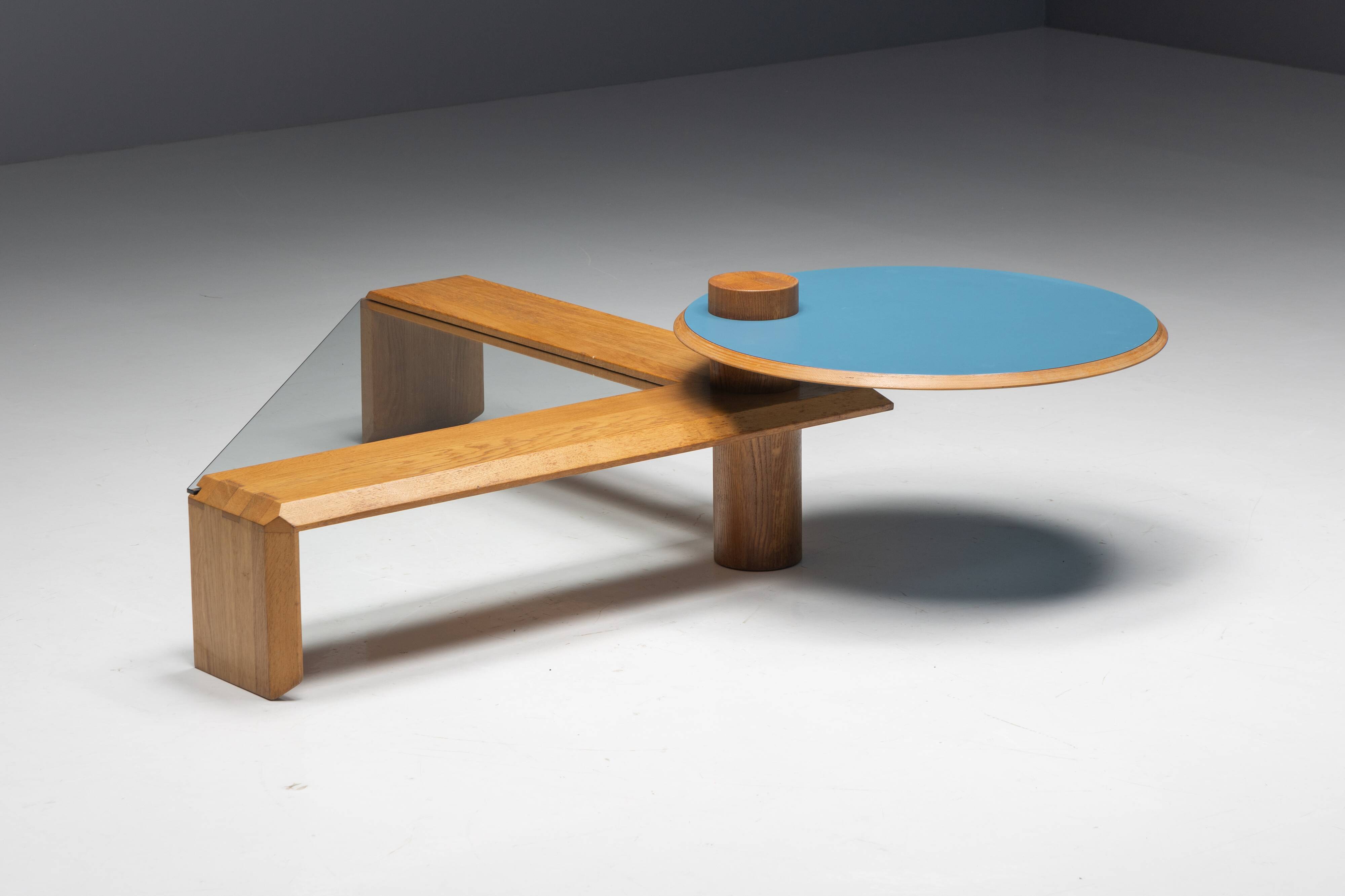 Memphis Geometric Coffee Table, Italy, 1980s