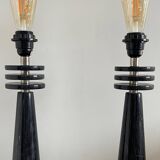 Pair of marble lamps 1980.