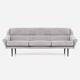 Sofa skagen silver velour, scandinavian design