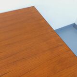Vintage Scandinavian 50s 60s teak dining table with extension