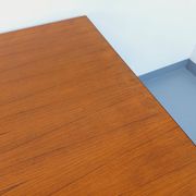 Vintage Scandinavian 50s 60s teak dining table with extension