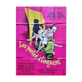 original poster 1960 doors slam Vespa 120x160 cm Catherine Deneuve