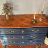 Commode vintage restaurée – peinture Annie Sloan Oxford Navy & cire cl
