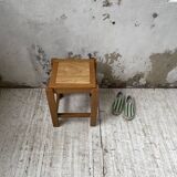 Solid elm stool Maison Regain