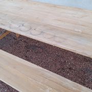 Table and folding benches of bistro guinguette -2m20