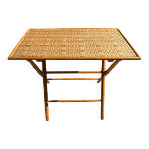 Table pliante en bambou