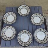 12 hollow plates Boch la Louvière 60s