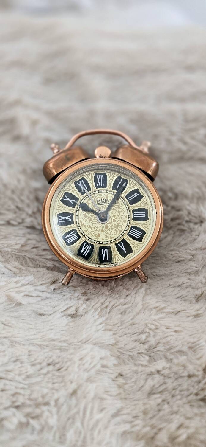 Mom copper alarm clock