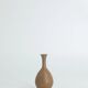 Set of 4 Scandinavian collectible vases in brown stoneware by Gunnar Borg.