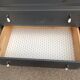 Chiffonnier commode scandinave 5 tiroirs gris anthracite en bois massif