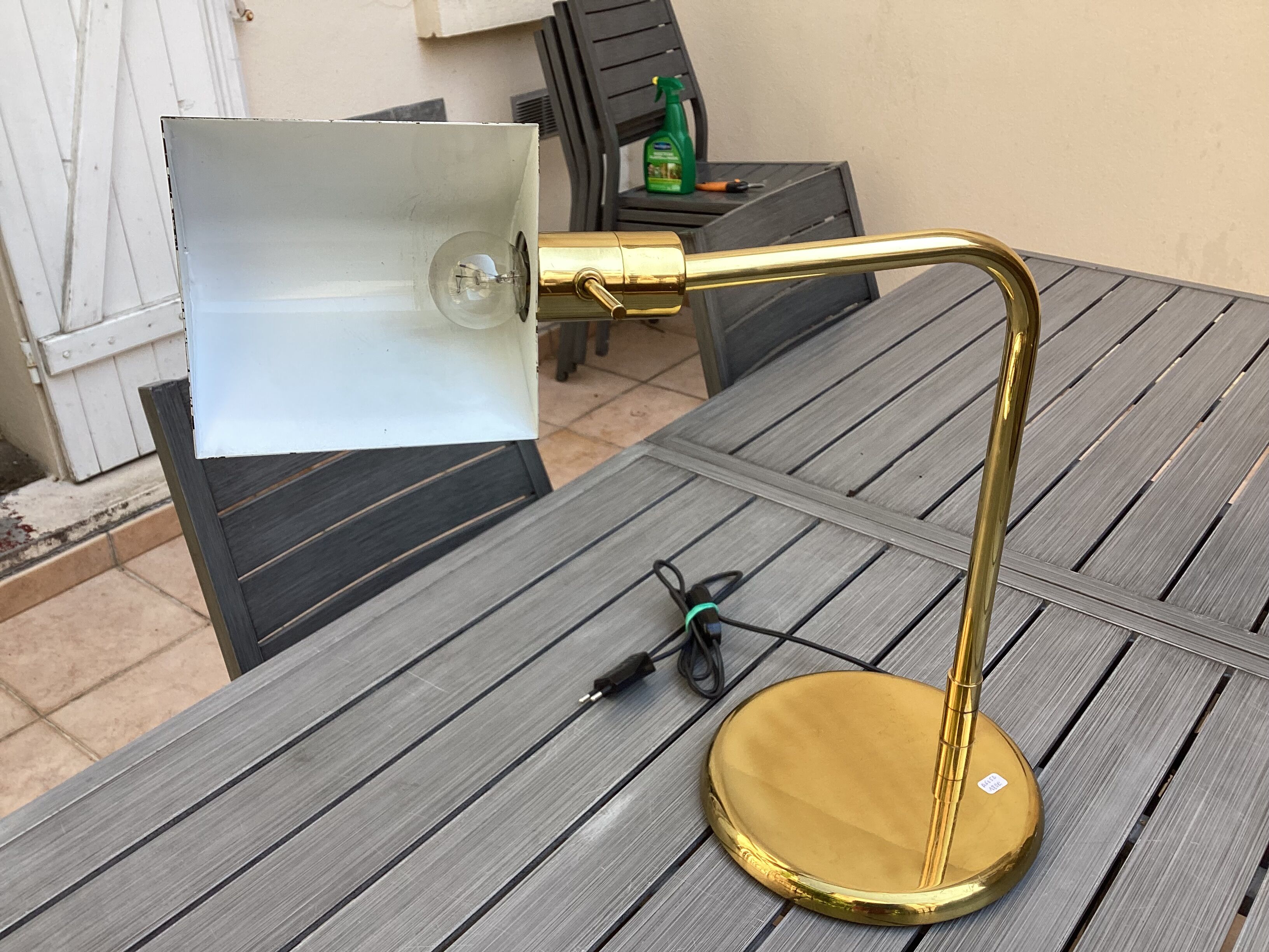 70s desk lamp, Metalarte style, vintage