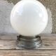White opaline glass ball ceiling light