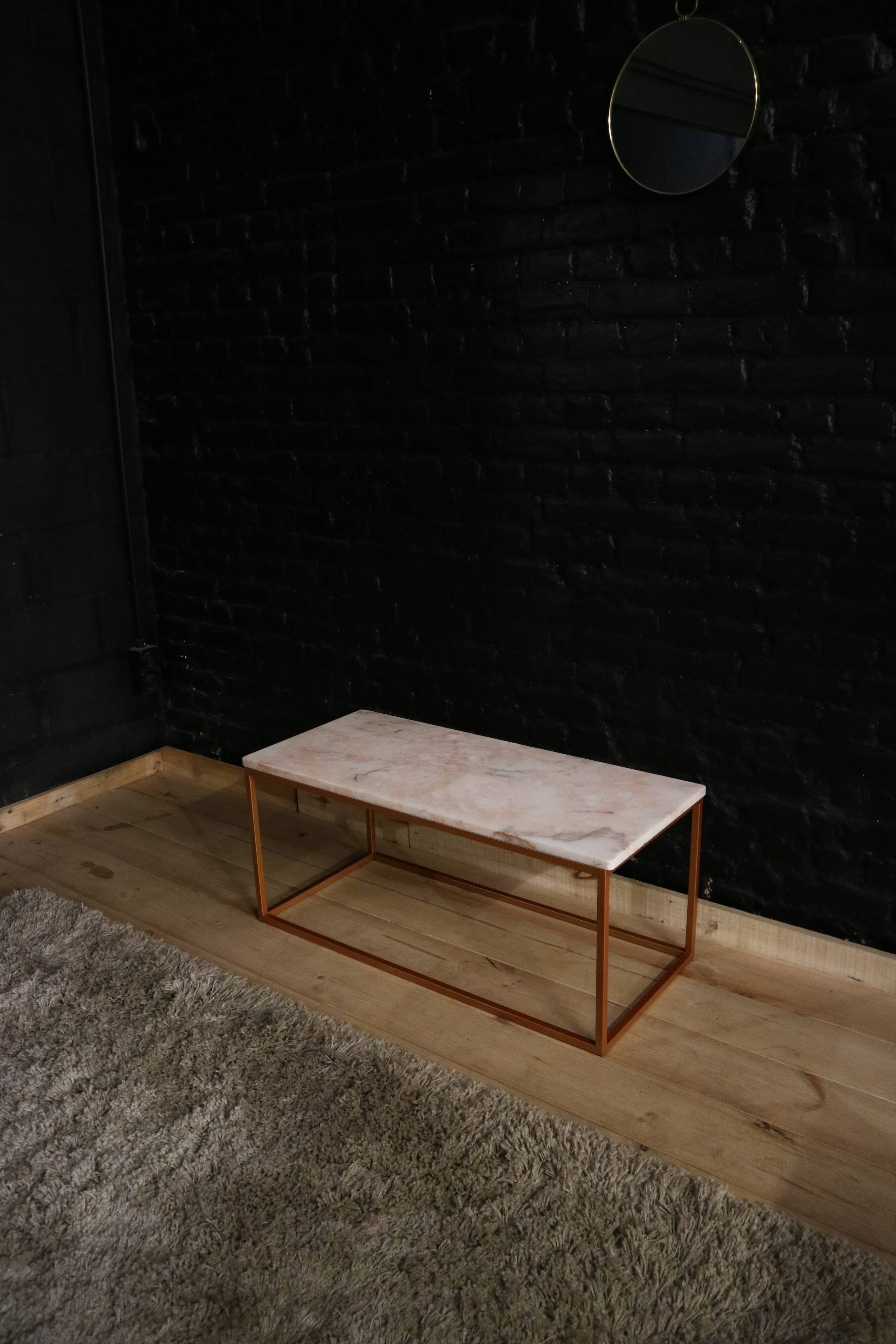 Living room marble metal coffee table