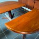 Scandinavian type extendable round table in teak and teak veneer year 1960