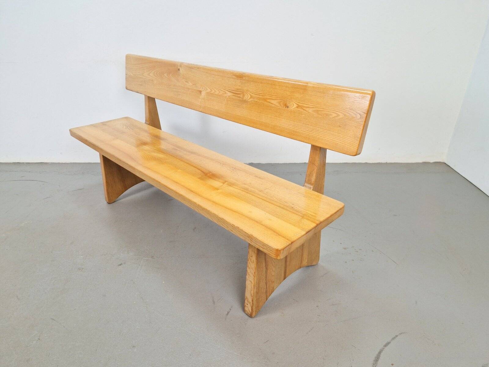 Vintage Ash and Elm Bench, Denmark, 1960s