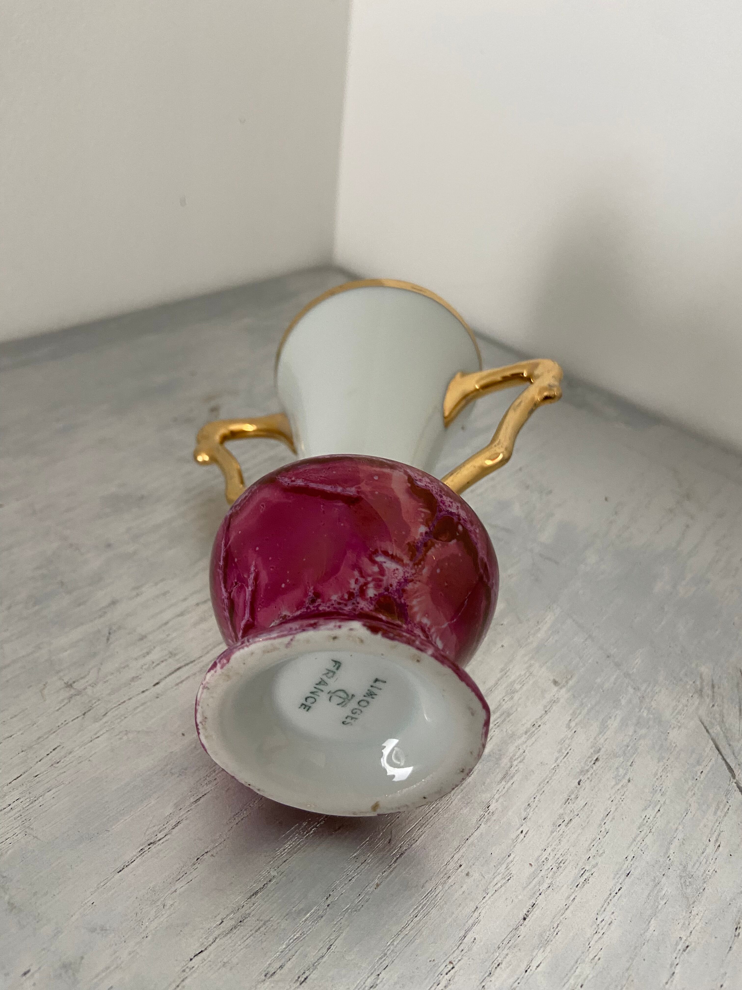 Small Limoges porcelain vase