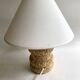 Lampe pierre annees 70 et l’abat-jour coton