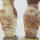 pair of small vases in hard stone carved Chinese China