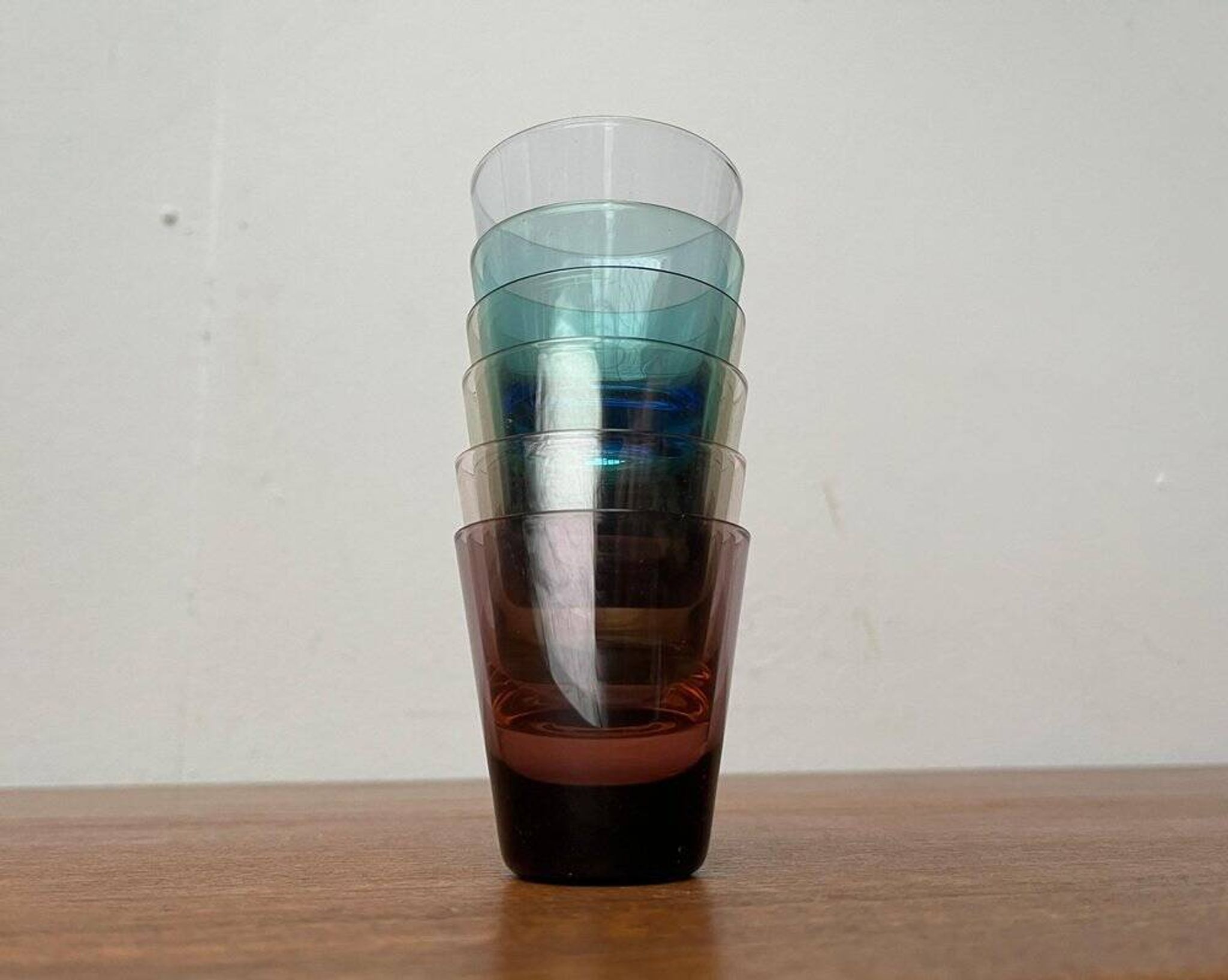 Coloured Shot Glasses German Mid-Century, 1960s, Set of 6