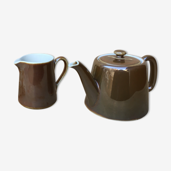 Teapot and matching milk jar