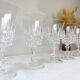 6 Arques crystal red wine glasses, Tuileries model