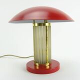 Art deco mushroom lamp made of glass, restored