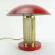Art deco mushroom lamp made of glass, restored