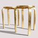1990s IKEA Frosta Stools in the Style of Alvar Aalto, Gold Leaf Covered