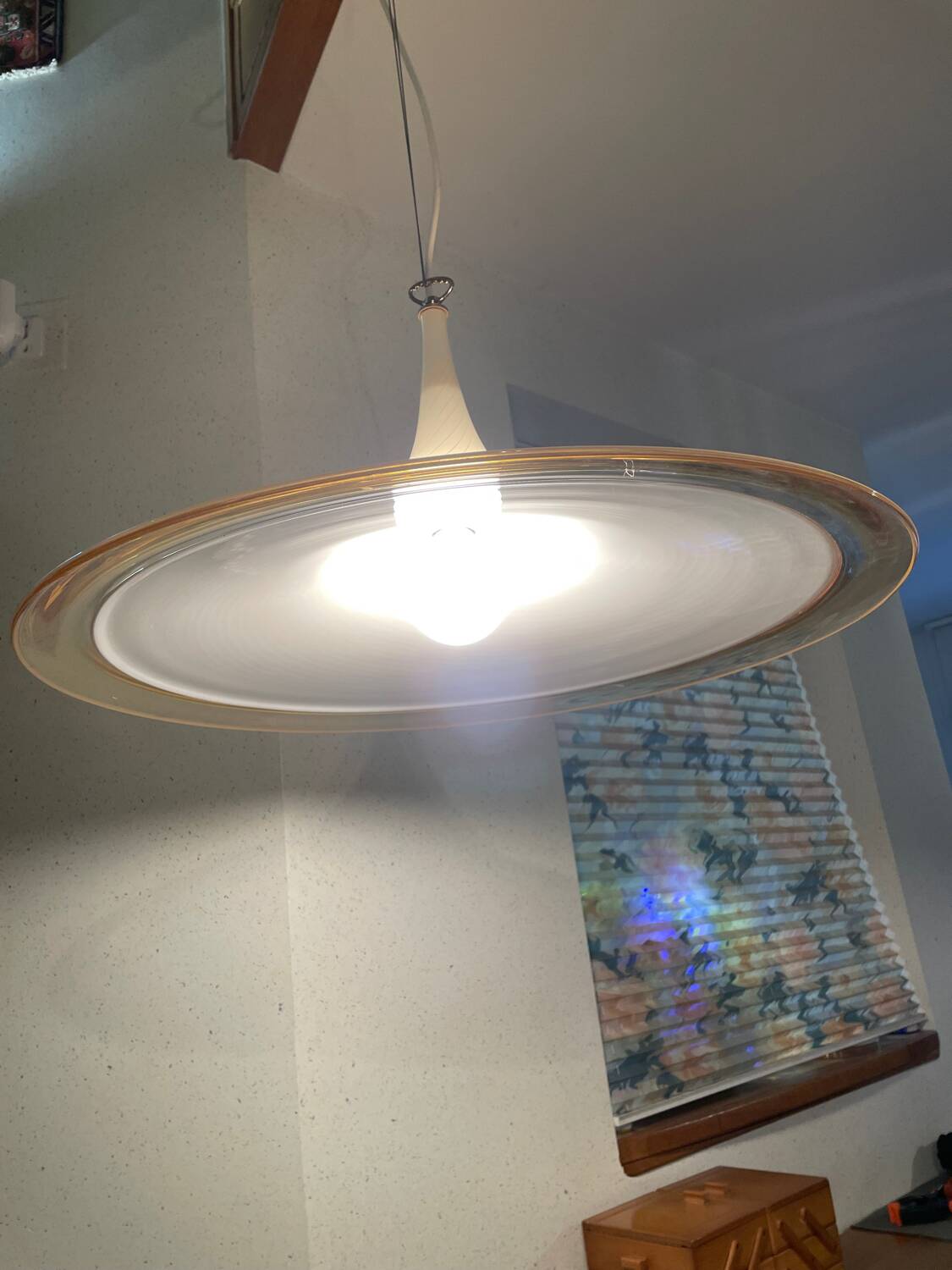 Suspension swirl filigrane Murano