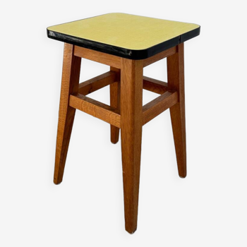 1950s wood and formica stool