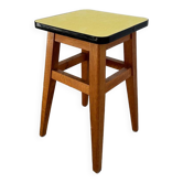 1950s wood and formica stool