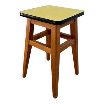 1950s wood and formica stool
