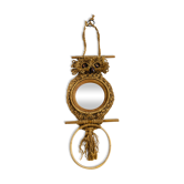 Wall weaving and mirror macramé owl owl