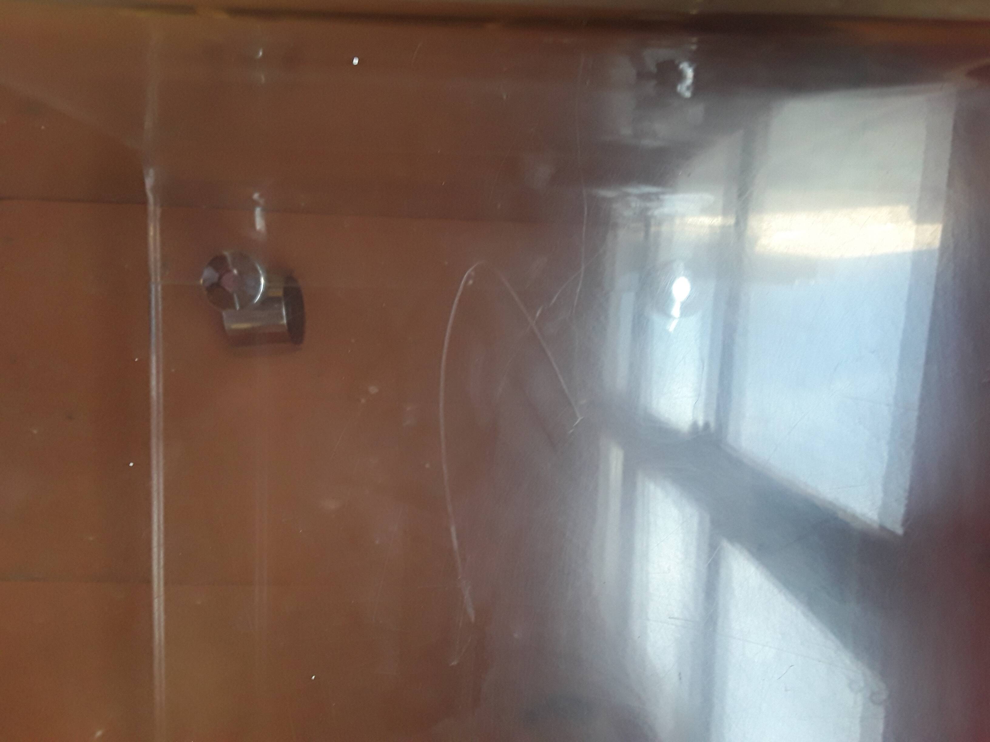 David Lange plexiglass coffee table