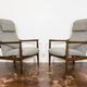Mid-century high back armchairs by Edmund Homa, GFM, Poland, 1960s, set of