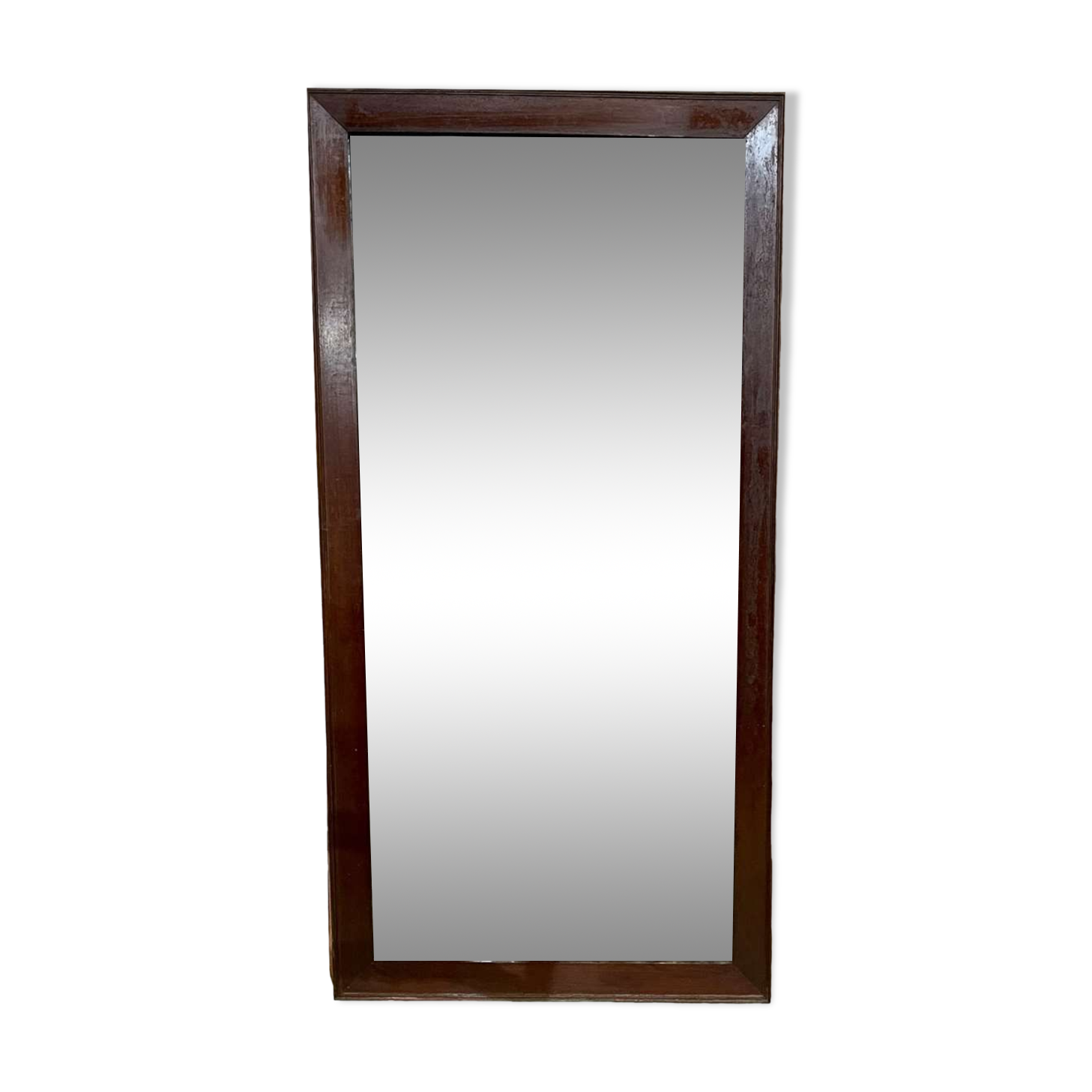 19th-century mirror with wooden frame, in original condition - 1.79m x 87cm