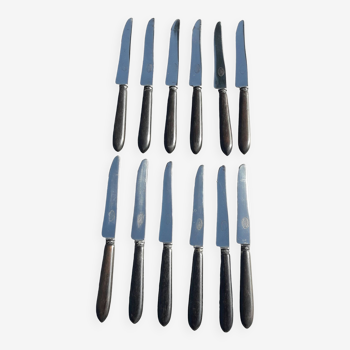 Set of 12 fruit knives with ebony handles coutellerie supérieure