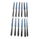 Set of 12 fruit knives with ebony handles coutellerie supérieure
