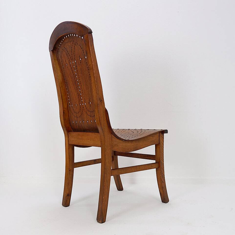 Church Chairs with perforated plywood, 1920s