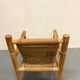 Wood and rope armchair and footrest