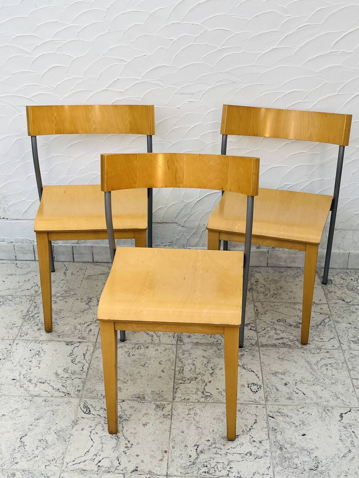 Set of 3 IKEA Nordisk chairs 1999 made in Italy