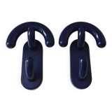 Patère porte manteau Arco bleu vintage design Italy Luigi Caramella