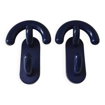 Patère porte manteau Arco bleu vintage design Italy Luigi Caramella