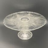 Presentation cup and footed service in transparent worked glass
